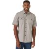 Wrangler Authentics mens Weather Anything Short Sleeve Woven Shirt(Frost Gray)