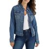 Wrangler Authentics womens Stretch Denim Jacket(Blue)