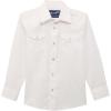 Wrangler Boy’s Long Sleeve White Snap Shirt(White)