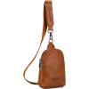 Wrangler Crossbody Sling Bag for Women Fanny Packs Chest Bags for Travel(*Classic-light Brown)