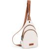 Wrangler Crossbody Sling Bag for Women Fanny Packs Chest Bags for Travel(Explorer-beige Brown)