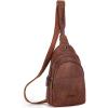 Wrangler Crossbody Sling Bag for Women Fanny Packs Chest Bags for Travel(Explorer-dark Brown)
