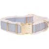 Wrangler Dark Wash Denim and Sherpa Dog Collar-M(Light Wash Denim)