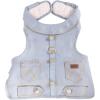 Wrangler Dark Wash Dog Vest Harness with Sherpa-S(Light Wash Denim)