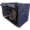 Wrangler Denim Dog Crate Cover – Durable, Breathable & Stylish Dog Kennel Cover with Rollable Panels & Front Pocket for Accesories – Machine Washable Crate Covers for Dog Cages (M)(XXL)