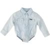 Wrangler Infant & Toddler Long Sleeve Denim Bodysuit(Faded Blue)