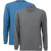 Wrangler Long Sleeve Layering Tee Shirts for Men, Core Mens Layering T-Shirt(Charcoal/Stn Blue)