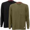 Wrangler Long Sleeve Layering Tee Shirts for Men, Core Mens Layering T-Shirt(Green/Black)