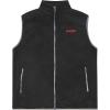 Wrangler Men’s Big and Tall Polar Fleece Zip Up Sleeveless Vest(Blk/Lt Grey)