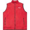 Wrangler Men’s Big and Tall Polar Fleece Zip Up Sleeveless Vest(Card Red/Blk)