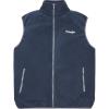 Wrangler Men’s Big and Tall Polar Fleece Zip Up Sleeveless Vest(Navy/Lt Grey)