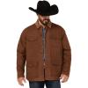 Wrangler Men’s Canvas Flannel Lined Button-Down Barn Jacket – 112352842 US Brown