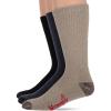 Wrangler Men’s Cotton Cushion Work Boot Crew Socks 3 Pair Pack, Assorted, Large
