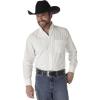 Wrangler Mens George Strait Solid Black Long Sleeve Button Down Shirt(White)