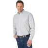 Wrangler Mens George Strait Solid Black Long Sleeve Button Down Shirt(White Grey)