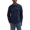 Wrangler Men’s Long Sleeve Shirt(Dark Sapphire)