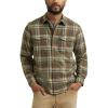 Wrangler Men’s Long Sleeve Shirt(Thyme Plaid (Flannel))