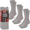 Wrangler Men’s Mid Weight Outdoor Socks – Work Socks for Men with Arch Support, Cushioned Toe & Heel – Size 6-12(Grey Heather)