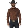 Wrangler Men’s Premium Performance Advanced Comfort Workshirt(Brown)