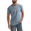 Wrangler Mens Western Crew Neck Short Sleeve Tee Shirt(Ashley Blue Heather)