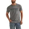 Wrangler Mens Western Crew Neck Short Sleeve Tee Shirt(Graphite Heather)