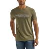 Wrangler Mens Western Crew Neck Short Sleeve Tee Shirt(Sage Heather)