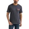 Wrangler Men’s Western Crew Neck Short Sleeve Tee Shirt(Washed Black)