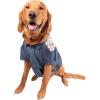 Wrangler Pet Yoke Denim Dog Shirt – Western Style Dog Clothes – Lightweight Dog Outfits for Stylish Pups – Comfortable & Machine Washable (MB, L)(Medium Blue)
