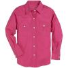 Wrangler White Girls Western Long Sleeve Top GW7001W(Pink)