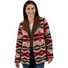 Wrangler Women’s Brown Woven Jacket with Soft Sherpa Collar and Cozy Lining