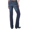 Wrangler Women’s Cash Mid Rise Vented Hem Ultimate Riding Jean(Dark Blue)