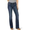 Wrangler Women’s Cash Mid Rise Vented Hem Ultimate Riding Jean(Dark Wash)