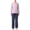 Wrangler Women’s Jersey Top and Flannel Pant Sleep Pajama Set(Lilac/Ditsy Floral)