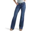 Wrangler Womens Retro Mae Mid Rise Wide Leg Trouser Jean(Cassie)