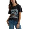 Wrangler Womens Retro Short Sleeve Graphic T-Shirt(Jet Black)