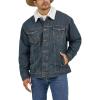 Wrangler mens Cowboy Cut Western Lined Denim Jacket(Sherpa/Denim)