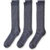 Wrangler mens Lightweight Ultra-dri Over the Calf Boot Socks 3 Pair Pack(Blue)