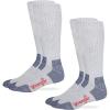 Wrangler mens Steel Toe Boot Ultra-dri Work Crew Socks 2 Pair Pack(Grey)