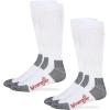 Wrangler mens Steel Toe Boot Ultra-dri Work Crew Socks 2 Pair Pack(White)