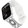 Wrangler® “Aztec Trail” Silicone Band for Apple Watch®, Western Aztec Pattern, Fits all Apple Watch® Series and Sizes(White)