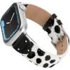 Wrangler® “Ranch Rider” Calf Hair Studded Band for Apple Watch®, Western Leather, Fits all Apple Watch® Series and Sizes(Black & White)