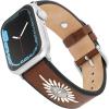 Wrangler® “Western Stitch” Leather Band for Apple Watch®, Embroidered Star, Fits all Apple Watch® Series and Sizes(Brown)