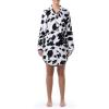 Wrangler womens Mid-length Flannel Sleep Shirtdress(Cow Print)