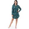 Wrangler womens Mid-length Flannel Sleep Shirtdress(Deep Teal Horse Toss)