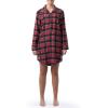 Wrangler womens Mid-length Flannel Sleep Shirtdress(Merry Plaid)