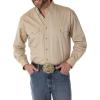 WranglermensPainted Desert Two Pocket Long Sleeve Button Shirt(Tan)