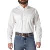 WranglermensPainted Desert Two Pocket Long Sleeve Button Shirt(White)