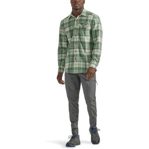 ATG Mens Campsite Button-Down Plaid Shirt(Birch)