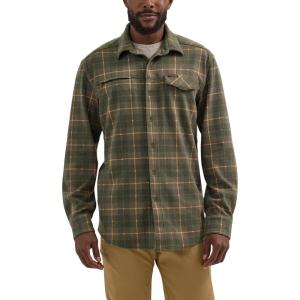 ATG Mens Campsite Button-Down Plaid Shirt(Forest)