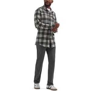 ATG Mens Campsite Button-Down Plaid Shirt(Jet)